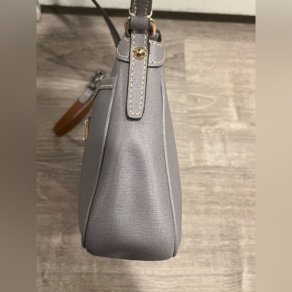 Dooney & Bourke Women's Saffiano East/West Pocket Crossbody Gray - Picture 6 of 12